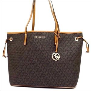 Michael Kors Drawstring Brown Signature Tote